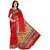 Mafatlal Red Polycotton Printed Saree Without Blouse