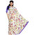 Mafatlal White Georgette Printed Saree With Blouse