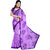 Mafatlal Purple Georgette Printed Saree With Blouse