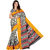 Mafatlal White Polycotton Printed Saree With Blouse