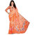 Mafatlal Orange Georgette Printed Saree With Blouse
