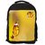 Snoogg Yellow Butterfly Digitally Printed Laptop Backpack