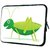 Snoogg Cute Cartoon Vector Grasshopper Designer Protective 10.2 Inch Soft Laptop Sleeve