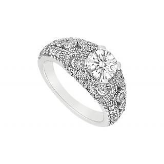 LoveBrightJewelry In Fashion 14K White Gold & Diamond Engagement Ring-1.00 CT