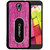 Casotec Metal Back TPU Back Case Cover for Intex Aqua 4G Plus - Pink
