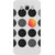 Dreambolic Black   Gray   Red Circles Graohic Mobile Back Cover