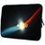 Snoogg Glowing Red And Blue Design 10.2 Inch Soft Laptop Sleeve