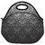 Snoogg Grey Pattern Black Travel Outdoor CTote Lunch Bag