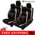 Hi Art Black and Beige Leatherite Custom Fit Seat Covers for TataIndigo eCS - Complete Set