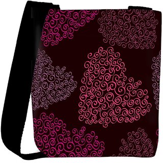 Snoogg Pink Heart Designer Womens Carry Around Cross Body Tote Handbag Sling Bags RPC-10153-SLTOBAG
