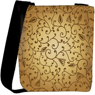 Snoogg Abstract Seamless Texture With Fish Designer Womens Carry Around Cross Body Tote Handbag Sling Bags RPC-3801-SLTOBAG