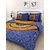Jaipuri Cotton Double Bed Sheet With 2 Pillow Covers- Blue