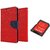 Nokia Lumia 540 WALLET FLIP CASE COVER (RED) With SD CARD ADAPTER