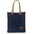 Tote Bag With Blue Denim Pu Handle For Ladies