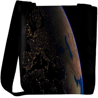 Snoogg Earth Filled With Water Designer Womens Carry Around Cross Body Tote Handbag Sling Bags RPC-8189-SLTOBAG