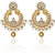 Arum latest designer stylish Flora Golden  Earrings With Pearl ADTE-006