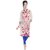 Themes Creations Pink Floral Cotton Straight Kurti