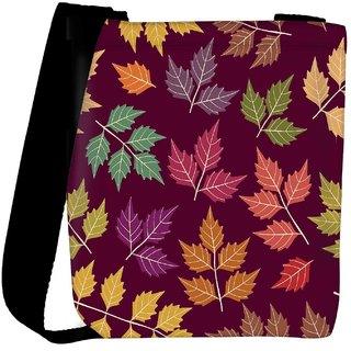 Snoogg A Seamless Pattern With Leaf Designer Protective Back Case Cover For Oneplus 3 Designer Womens Carry Around Cross Body Tote Handbag Sling Bags RPC-3920-SLTOBAG