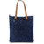 Tote Bag With Blue Denim Pu Handle For Ladies