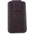 Emartbuy Classic Range Purple Luxury PU Leather Slide in Pouch Case Cover Sleeve Holder ( Size 3XL ) With Magnetic Flap  Pull Tab Mechanism Suitable For  Lenovo A2860 Smartphone