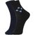 DUKK Men's Navy Blue  Black Ankle Length Cotton Lycra Socks (Pack of 2)