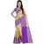 Fashionoma Purple Art Silk Printed Saree With Blouse