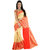 Fashionoma Orange Art Silk Printed Saree With Blouse