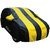 Autofurnish Stylish Yellow Stripe Car Body Cover For Tata Safari   - Arc Yellow Blue
