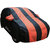 Autofurnish Stylish Orange Stripe Car Body Cover For Mahindra XUV 500  - Arc Amber Blue