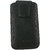 Emartbuy Classic Range Black Luxury PU Leather Slide in Pouch Case Cover Sleeve Holder ( Size 3XL ) With Magnetic Flap  Pull Tab Mechanism Suitable For  Samsung Galaxy A3