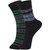 DUKK Men's Green  Navy Blue Ankle Length Cotton Lycra Socks (Pack of 2)