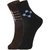 DUKK Men's Brown  Black Ankle Length Cotton Lycra Socks (Pack of 2)