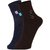 DUKK Men's Navy Blue  Brown Ankle Length Cotton Lycra Socks (Pack of 2)