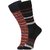 DUKK Men's Orange  Black Glean Length Cotton Lycra Socks (Pack of 2)