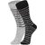 DUKK Men's Grey  Black Glean Length Cotton Lycra Socks (Pack of 2)