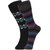 DUKK Men's Multicolour Glean Length Cotton Lycra Socks (Pack of 2)