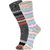 DUKK Men's Multicolour Glean Length Cotton Lycra Socks (Pack of 2)