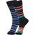 DUKK Men's Blue  Green Glean Length Cotton Lycra Socks (Pack of 2)