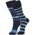 DUKK Men's Blue Glean Length Cotton Lycra Socks (Pack of 2)