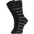 DUKK Men's Black  Grey Glean Length Cotton Lycra Socks (Pack of 2)