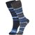 DUKK Men's Blue  Grey Glean Length Cotton Lycra Socks (Pack of 2)