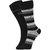 DUKK Men's Black  Grey Glean Length Cotton Lycra Socks (Pack of 2)