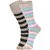 DUKK Men's Multicolour Glean Length Cotton Lycra Socks (Pack of 2)