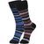 DUKK Men's Blue  Maroon Glean Length Cotton Lycra Socks (Pack of 2)