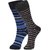DUKK Men's Blue  Grey Glean Length Cotton Lycra Socks (Pack of 2)