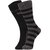 DUKK Men's Black Glean Length Cotton Lycra Socks (Pack of 2)