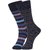 DUKK Men's Blue  Navy Blue Glean Length Cotton Lycra Socks (Pack of 2)