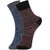 DUKK Men's Blue  Orange Ankle Length Cotton Lycra Socks (Pack of 2)