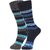 DUKK Men's Turquoise  Blue Glean Length Cotton Lycra Socks (Pack of 2)