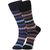 DUKK Men's Blue  Maroon Glean Length Cotton Lycra Socks (Pack of 2)